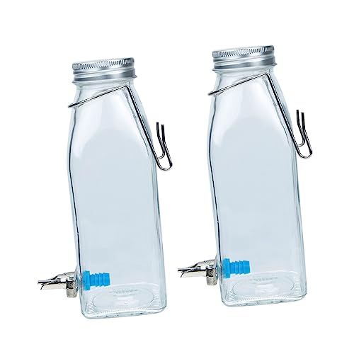 Beaupretty 1 Satz Wasserspender Für Haustiere Reiseflasche Für Hunde Kaninchen Trinkflasche Auslaufsicher Wasserspender Für Hamster Hängend Kaninchentrinker Glas Vertikal von Beaupretty