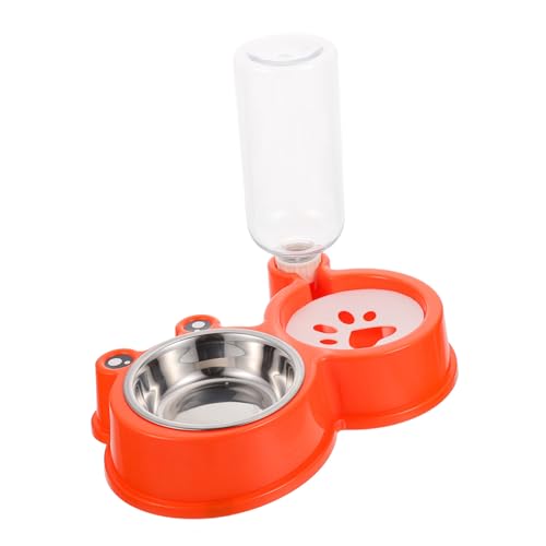 Beaupretty 1pc Automatischer Katzenwasserspender Katzenfutternapf Wasserspender Robuster Rutschfester Futterspender für Haustiere Orange von Beaupretty