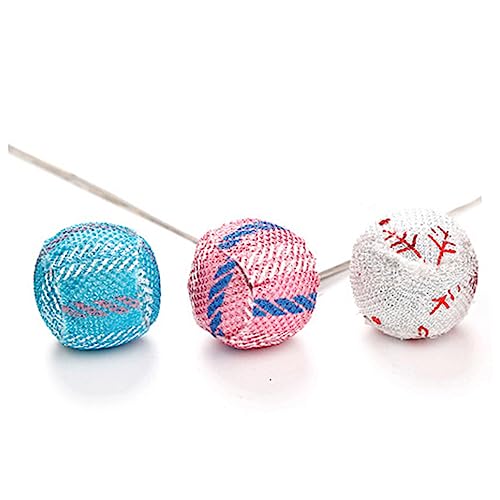 Beaupretty 10st Katzenspielzeug Aus Garn Katzenbälle Mit Glöckchen Spielzeugbälle Für Katzen Katze Pom Pom Kugeln Katzen-Teaser-Ball Flauschige Katzenbälle Kleiner Tierball Die Katze Bommel von Beaupretty