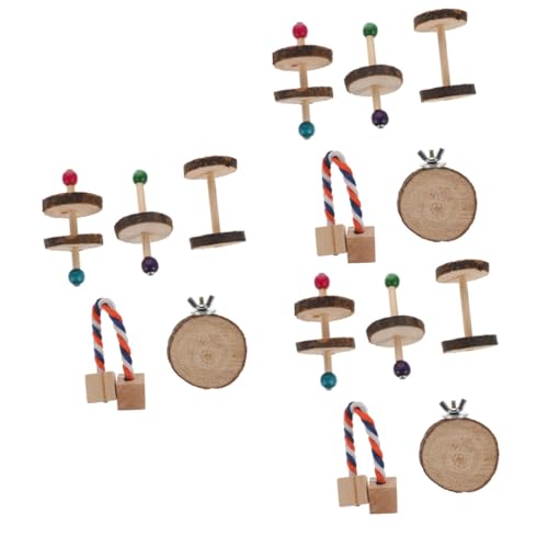 Beaupretty 15 STK Hamster-Spielzeug Hamsterspielzeug kleines Hundespielzeug Spielset aus Holz Spielzeuge Zähneknirschen von Hamstern Hamster unterhaltsames Spielzeug Hase Kleiner Papagei von Beaupretty