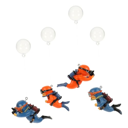 Beaupretty 16 STK Aquarium Landschaftsbau Ornamente Mini-actionfiguren Spielsets Für Kinder Zubehör Für Aquarien Taucher-badewannenspielzeug Mini-taucherfigur Anhänger Büro PVC Empfindlich von Beaupretty