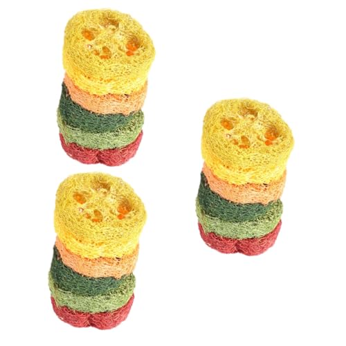 Beaupretty 18 STK Meerschweinchen Snacks Beißspielzeug Sicheres Spielzeug Beißendes Spielzeug Luffa Kauspielzeug Luffa Kauen Kaninchen Chinchilla Luffa Hase Hamsterbedarf von Beaupretty