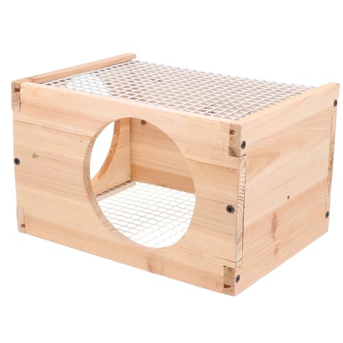 Beaupretty 1stk Hamsterhütte Hamger Spielzeug Für Paare Holzspielzeug Trinken Spielzeuge Aus Holz Hamsternest Aus Holz Hamster Schlafplatz Liebhaber Eisennetz Haustier Käfig von Beaupretty