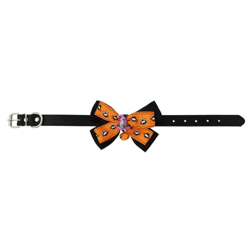 Beaupretty 1stk Haustier Fliege Jingle Bell Hundehalsbänder Für Hunde Halloween-zubehör Katze Bowknot-Halsband Strumpf Stuffer Krippenschmuck Stoff Wandbehang Glöckchen von Beaupretty