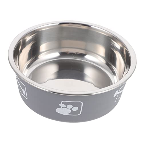 Beaupretty 1stk Haustiernapf Hundefutter Kätzchen-welpen-schüssel Katzennapf Aus Metall Hundeschüssel Gericht Fressnapf Für Haustiere Zubehörfach Drucken Rostfreier Stahl Futterschale von Beaupretty