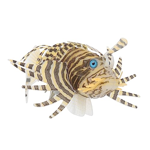 Beaupretty Landschaftsbau Gefälschte Fische Schwarz Lionfish Silikon Fisch Tank Ornament Sicher Leichte Decor für Frische/Aquarium von Beaupretty