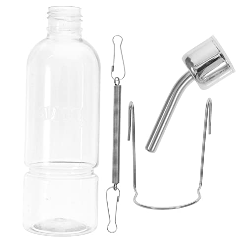 Beaupretty Wasserspender-Set für Haustiere 2-teilig Wasserflasche für Kleintiere Hängender Futterspender für Kaninchen Hamster Katzen Hunde Rollendes Design von Beaupretty