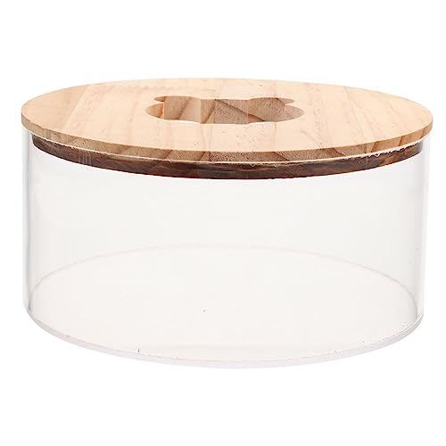 Beaupretty 2St Hamsterbad Hamster klo Hamster sandbad Kleintier Hygiene Kleintier Sandbad Kleintier Badezimmer Hamster-Sandhaus Mit Deckel Wanne kleines Haustier Meerschweinchen Holz von Beaupretty