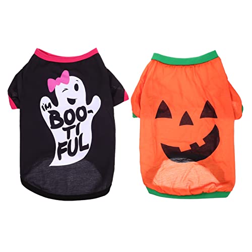 Beaupretty 2st Halloween-Kleidung Halloween-Shirts Für Hunde Haustier-Cosplay-Kleid Halloween-Hund-Hoodie Halloween-katzenkostü Halloween-Katzen-Shirt Geist Mode Polyester Baumwolle von Beaupretty