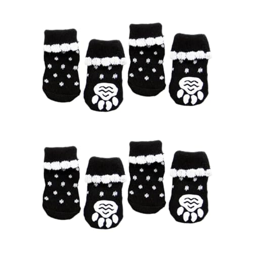 Beaupretty 2st Hundesocken Pfotenpolster Traktionssocken Für Hunde rutschfeste Socken Für Haustiere Sox Haustiersocken Stricken Socken Mit Hundegriff Weihnachtssocken Winter Thermische Socken von Beaupretty