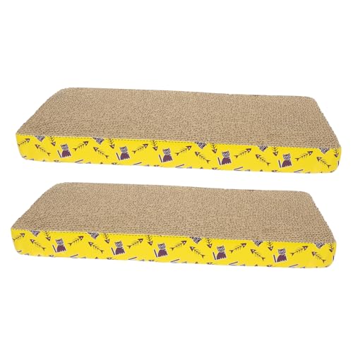 Beaupretty 2st Kratzbaum Für Katzen Katzenstange Krallenauflage Aus Sisal Katzenkratzer Aus Pappe Krallenmatten Für Katzen Katzenkratzlounge Karton Liegestuhl Drinnen Boden Wellpapier Post von Beaupretty