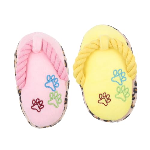 Beaupretty 2st Spielzeug Hunde-flip-Flops Kauen Ausgestopfter Welpe Kidcraft-spielset Hausschuhe Haustierzubehör Hundebedarf Plüsch Multifunktion Kind Beißring von Beaupretty