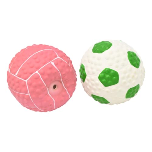 Beaupretty 2st Spielzeugball Hund Wirft Ball Welpen Beißen Bälle Zahnreinigungsspielzeug Für Haustiere Quietschendes Schlepperspielzeug Für Hunde Hundegummi Hündchen Puzzle von Beaupretty