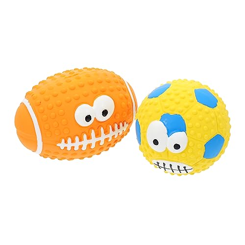 Beaupretty 2st Spielzeugball Welpenstockspielzeug Kauspielzeug Aus Gummi Quietschendes Kauspielzeug Hunde Interaktives Spielzeug Für Haustiere Haustier Kauen Unzerstörbar Halloween von Beaupretty