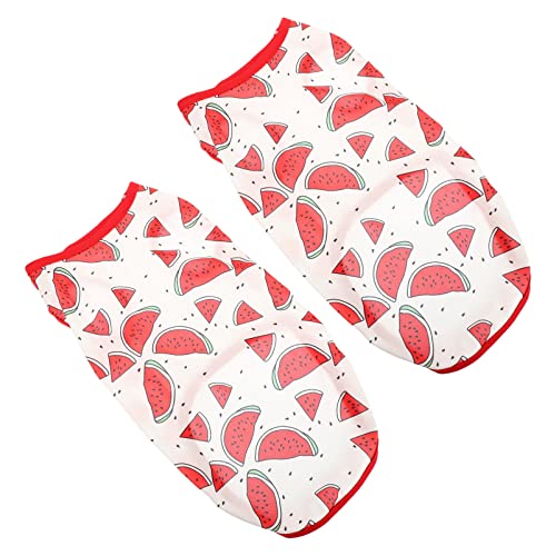 Beaupretty 2st Wassermelonen-haustierweste Wassermelonen-hundehemd Niedliche Welpenhemden Kleidung Für Haustierhunde Chihuahua-Kleidung Sommer Coole Hundeweste Einstellen Shirt Polyester von Beaupretty