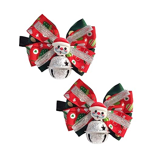 Beaupretty 2st Weihnachten Hund Fliegen Bowknot-Halsband Für Haustiere Santa Fliege Hund Weihnachtsglocke Haustierhalsband Katze Weihnachtsfliege Kleines Welpenhalsband Die Katze Partybedarf von Beaupretty