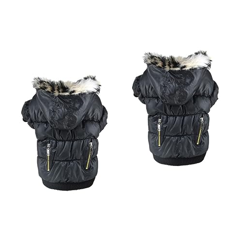 Beaupretty 2st Wintermäntel Winterweste Hund Warme Weste Kleidung Hund Warmer Hoodie Pet Winter Reißverschluss Kleidung Thermische Kleidung Haustier Winter Warm Beschichtung Herbst Und Winter von Beaupretty