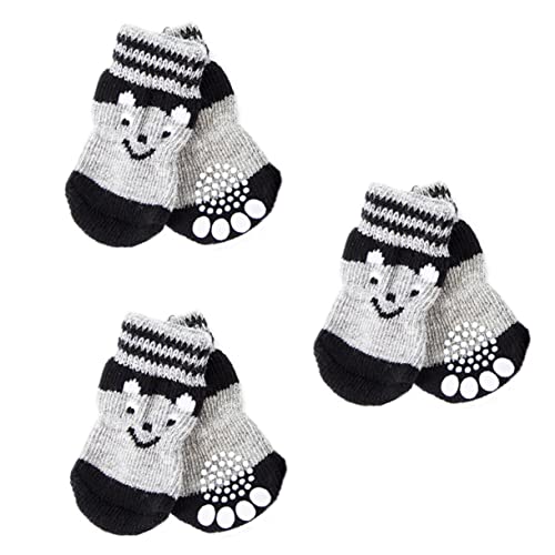 Beaupretty 3 Paare Hundeschuh Socken Haustier Hund Socken Pfotenschützer Für Hunde Hund Winter Schneeschuhe rutschfeste Stiefeletten Für Haustiere Großer Hund Baumwolle Haustierzubehör von Beaupretty