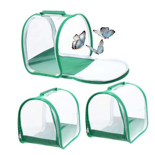 Beaupretty 3 Stk Springspinnengehege Schmetterlingskäfig Für Schmetterlingslebensraum Im Innenbereich Lebensraum Für Schmetterlingsgehege Bausätze Tragbar Schmetterlingsnetz Transparentes PVC von Beaupretty