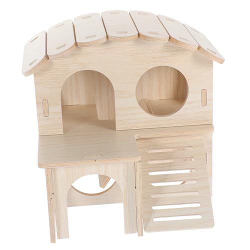 Beaupretty 3St Hamsterhütte aus Holz Hamster Hamsterhaus unter Kiesfilter Spielzeuge Hamsterhaus aus Holz Hamster-Villa-Spielzeug aus Holz Luxus Haustierhaus 15c Protokoll von Beaupretty