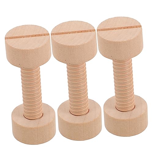 Beaupretty 3 Stücke Vogelkäfig Holz Schrauben Vogel Spielzeug Befestigung Zubehör Pet Spielzeug Vogelkäfig Schraube Set von Beaupretty