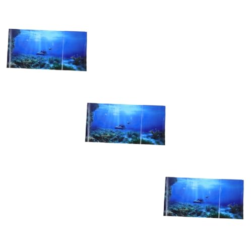 Beaupretty 3St Aquarium Hintergrundpapier Aquarium-Hintergrundaufkleber 3D-Bilder Aquarium rückwand Aquarium Poster Reptiliennebel Reptilien Terrarien Aquarienbildverzierung für Aquarium von Beaupretty