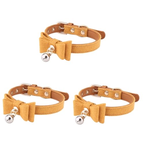 Beaupretty 3st Glockenhalsband Für Haustiere Welpe Fliege Kragen Katze Bownot-Halsband Fliege Hundehalsband Abnehmbares Hundehalsband Hallowee Hundefliege Katzenhalsring Kätzchen Krawatte von Beaupretty