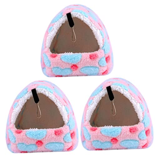 Beaupretty 3st Hängematte Für Hamster Einstreu Für Meerschweinchen Winterhaus Für Haustiere Hamster-aktivitätsspielzeug Winterschlafsack Mit Haken Flanell Baumwolle Zubehör von Beaupretty