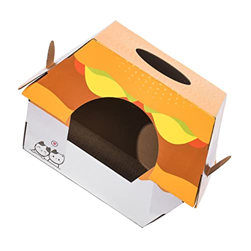 Beaupretty 3st Hamburger Katzennest Kratzbretter Für Haustiere Katzenhausbett Drinnen Katzenkratzbrett Haustierhausbett Katzenspielhaus Aus Pappe Katzenkratzer Recycelbar Wellpapier Notizbuch von Beaupretty