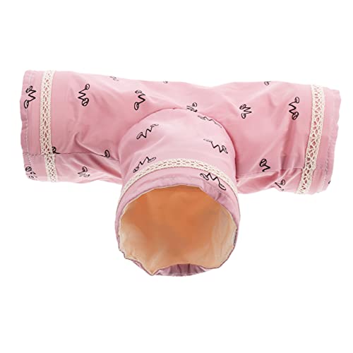 Beaupretty 3St Hamster-Tunnelnest Spielzeug Haustier Bohrloch Meerschweinchen Polyester Baumwolle Rosa von Beaupretty