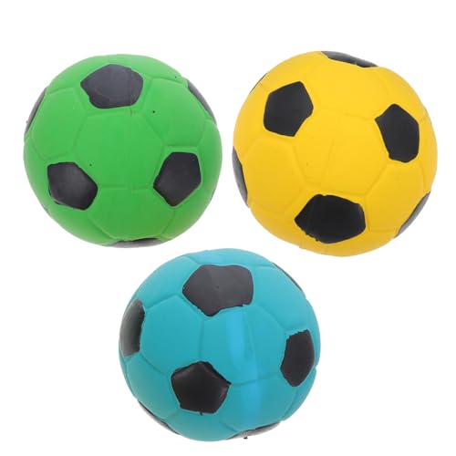 Beaupretty 3st Haustier Spielzeug Fußball Quietschende Tennisbälle Für Hunde Hundekauer Kauspielzeug Für Hunde Quietschende Bälle Für Hunde Hundekauen Hundebiss Tragbar 7c Der Hund von Beaupretty