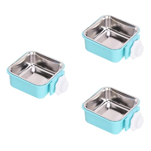 Beaupretty 3 Stücke Feste Hund Katze Feeder Bowl Pet Fütterung Station Edelstahl Abnehmbare Schüssel Pet Supplies Größe von Beaupretty