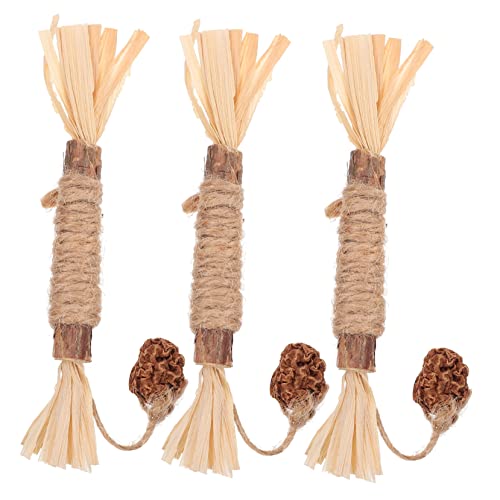 Beaupretty 3pcs Silvervine Sticks Kätzchen Zahnen Spielzeug Indoor Katze Spielzeug Vine Sticks Für Molar Reinigung von Beaupretty