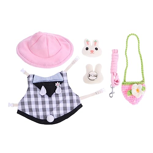 Beaupretty 3St meerschweinchen Weste Tankini für ädchen Guinea-Kostüme Zwerg Reisehund Tanktops Haustier Kleintierleine Heimtierbedarf Hase Gürtel Zubehör Kleidungsset Plüsch von Beaupretty