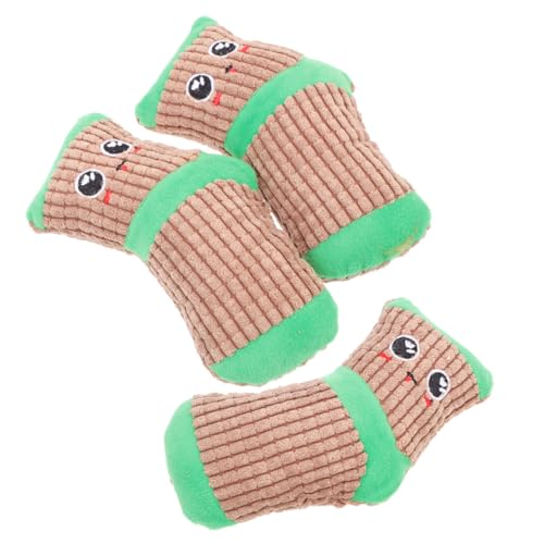 Beaupretty 3St Spielzeug Katze Mit Welpen gefüllte Kaugummis Plüschtiere Animal Toys sockenschuhe Flauschige Kuscheltiere Hundesocken Quietscher Füllung Wärmer Plüschpuppen Hündchen von Beaupretty