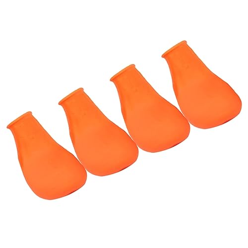 Beaupretty wasserdichte Hundeschuhe rutschfeste Gummistiefel Für Hunde Und Katzen Strapazierfähige Regenschuhe Für Den Außenbereich Orange Größe von Beaupretty