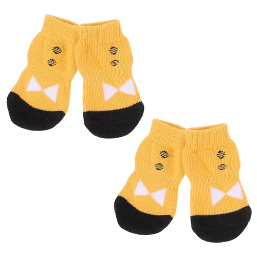 Beaupretty 4 Stück Hundesocken Für Hunde Welpen-innensocken Hundesocken Für Drinnen Kleine Hundesocken Pfotenschutzsocken Für Haustiere Strumpffüller Für Welpen rutschfest Hundeschuhe von Beaupretty