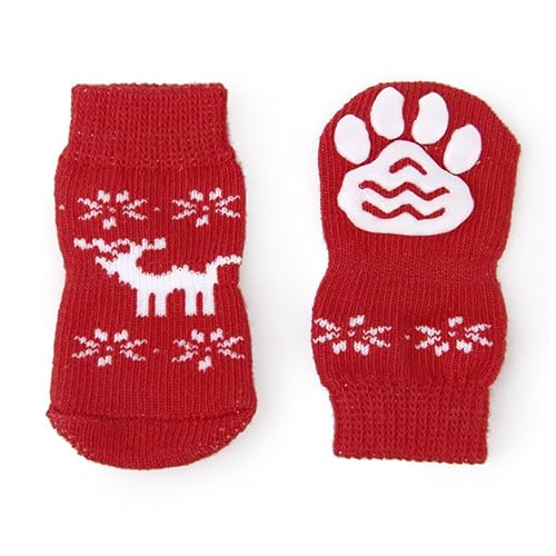 Beaupretty 4 Stück Stricksocken Halloween-socken Für Hunde Hundesocken Für Draussen Weihnachtsdekoration Hundesocken Für Kleine Hunde Hundesocken Für Mittelgroße Hunde Sockenschuhe Haustier von Beaupretty