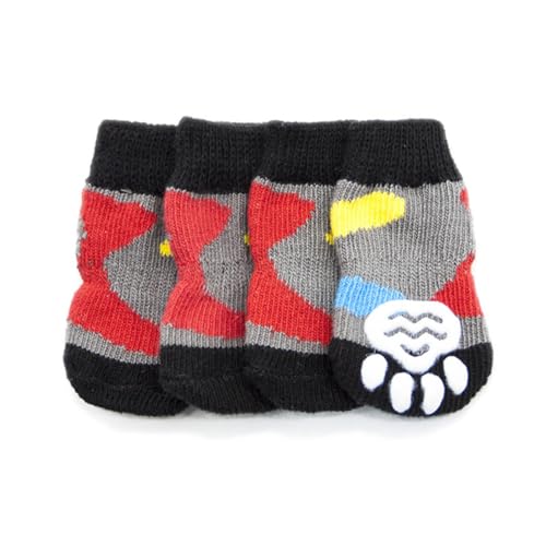 Beaupretty 4-teiliges Set Outdoor-Schuhe Für Hunde Bodenschutz Anti-Hunde-socken Hundestiefel Welpen Hundesocken Für Kleine Hunde Hundesocken Für Große Hunde Haustier Socken von Beaupretty