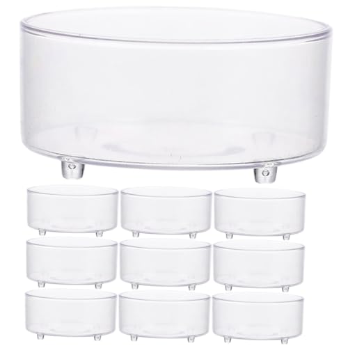 Beaupretty 4 Sets Innovative Wasserschüssel Für Reptilien Badewanne Futternapf Für Eidechsen Wassernapf Für Haustiere Tablett Für Futter Und Wasser Dekorative Schüssel 10 Stück * 4 von Beaupretty