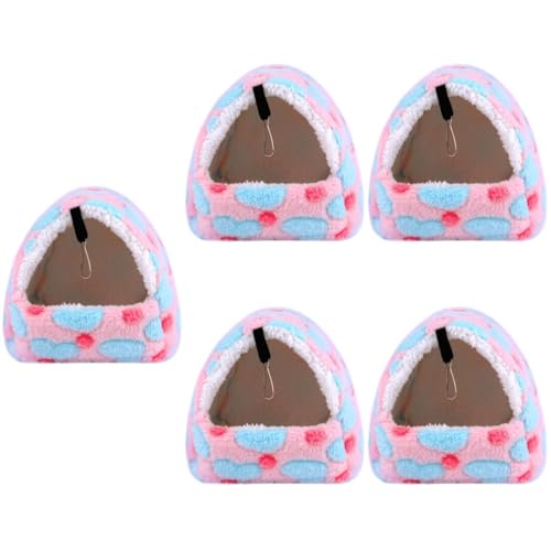 Beaupretty Haustierzubehör 5St Hängematte für Hamster kleintierhaus Hamster hängematte Spielset-Zubehör Hamster Haustierbett warmes Bett für kleine Haustiere Kleines Haustierbett mit Haken von Beaupretty