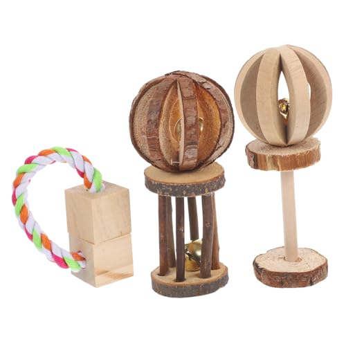 Beaupretty Hamster Kauspielzeug 5-TLG. Hasen-molzahnspielzeug Meerschweinchen Spielzeug Holz Kauspielzeug Rattenspielzeug Set von Beaupretty