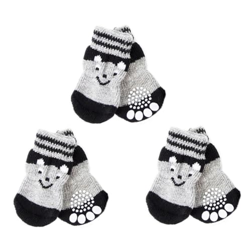 Beaupretty 6 Paare Hundeschuh Socken Wärmende Hausschuhe Hundestiefel rutschfeste Hundeschuhe Pfotenschutz Für Hundesocken Pfotenschützer Für Hunde Katzenschuhe Haustier Hund Baumwolle Groß von Beaupretty