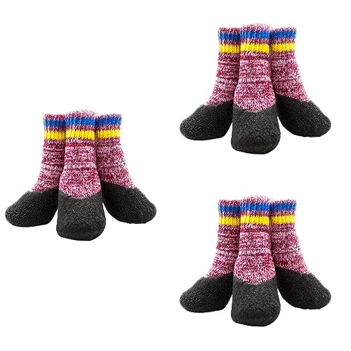 Beaupretty 6 Paare Socken Für Hunde rutschfest Hundegriffsocken Klein Hundesocken Haustier Winter Hundegriffsocken Für Große Hunde Anti-rutsch Socken Mit Hundegriff Hündchen Sohlen von Beaupretty