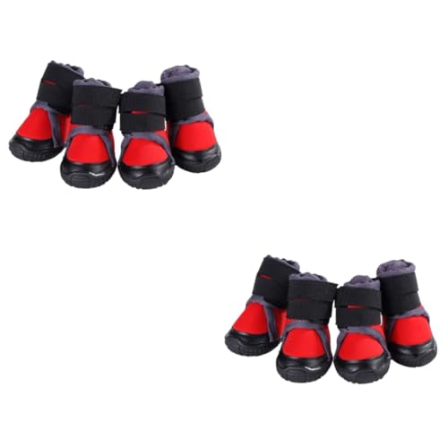 Beaupretty 8 STK Hundeschuhe Für Kleine Hunde Regenstiefel Für Haustiere Outdoor-Schuhe Für Hunde Hundeschuhe Für Große Hunde Hundepfotenschutz Haustier Warm Draussen Kurze Stiefel von Beaupretty