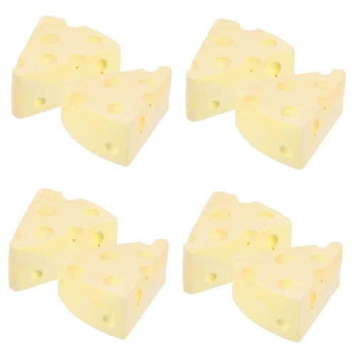 Beaupretty 8 STK Käse Käse Mozzarella Hamsterfutter Hamster- -bisse Hasenbeißspielzeug Kauspielzeug Für Kleintiere Kaninchen-backenspielzeug Chinchillas Haustier Hamsterkäfig Kalziumgips von Beaupretty