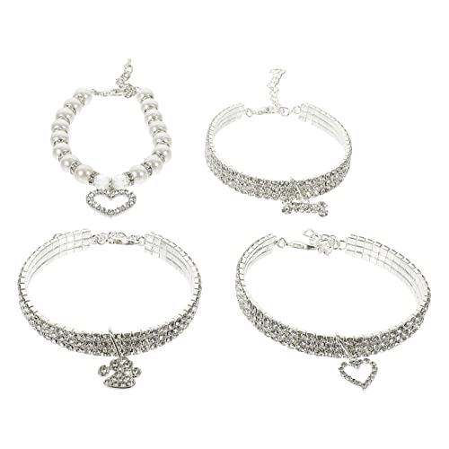 Beaupretty 8 Stück Haustier-Katzenhalsband Kätzchenhalsband-Anhänger Glöckchen-Halsketten Halsband Für Welpen Kristall-Katzenhalsband Strass-Katzenhalsband Kätzchenhalsband Mit von Beaupretty