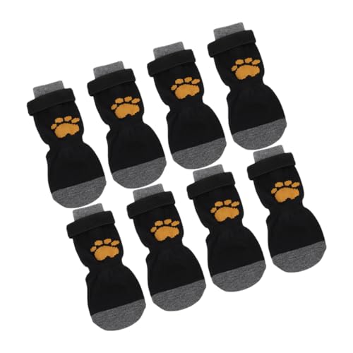 Beaupretty 8st Haustier Hund Socken Pfote Sockenschuhe Kompakte Haustiersocken Hundezubehör Abriebfeste Baumwollsocken Entzückende Haustiersocken Welpenbedarf Warmer Gürtel Hündchen Baumwolle von Beaupretty