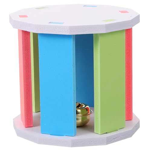 Beaupretty Regenbogen-Hamsternestrad Mute-Effekt, drehen Sie die Hamster-Kauspielzeug Spielzeuge Rollen Rennmäuse-Rad Laufrad für Hamster Meerschweinchen Hamsterbedarf Läufer Igel PVC von Beaupretty