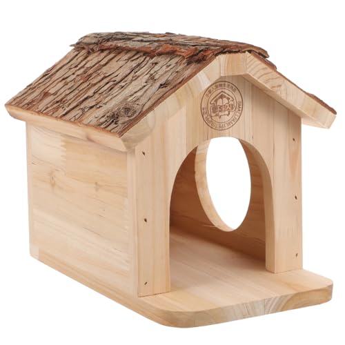 Beaupretty Hamsterhütte Hamsterversteckhütte Hamsterbett Aus Holz Kleintierversteck Rennmaus Verstecken Hamsterschlafhaus Hamsterversteck Aus Holz Zwergenhaus Massivholz Kleines Hölzern von Beaupretty